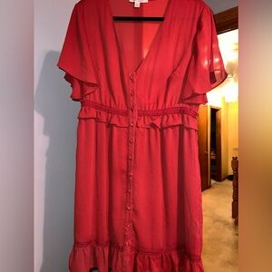 Red Summer Dress sz L